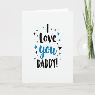 Cartão Pincelada Carta Eu Amo Papai