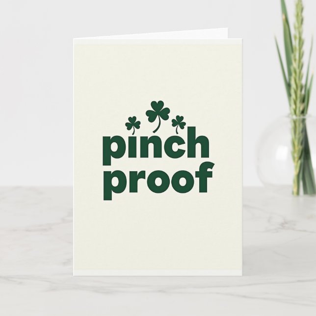 Cartão Pinch Proof Shamrock Day Card (Frente)