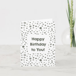 Cartão Pine Confetti Watercolor Dots (Placa de Aniversári