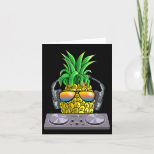 Cartão Pineapple Dj Music Aloha Beaches Havaiano