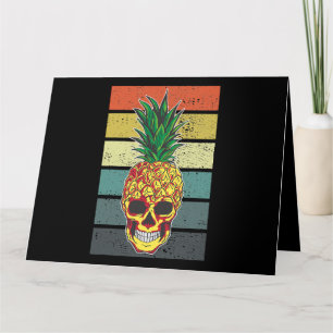 Cartão Pineapple Skull Aloha Beaches Hawaii Skel