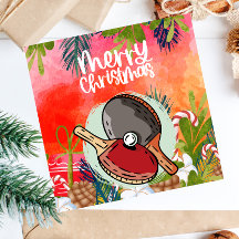 Ping Pong Paddle Saudação de Natal