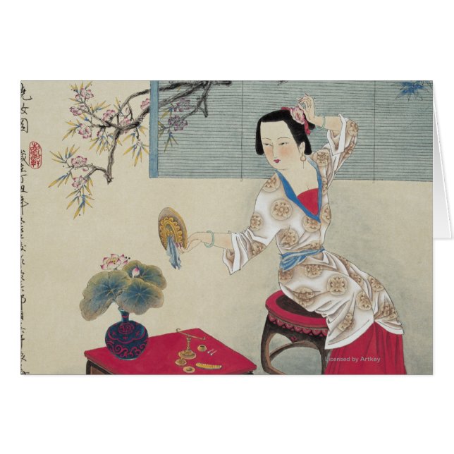 Cartão Pingamento acima na manhã (Frente Horizontal)