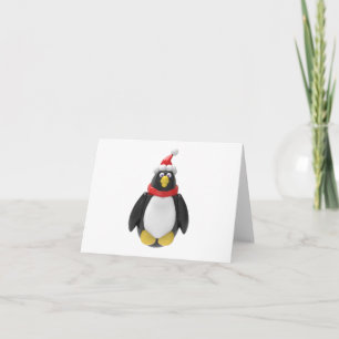 Cartão Pinguim Alegre e Divertido