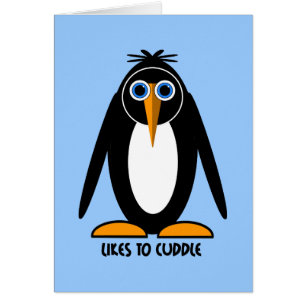 Cartão pinguim bonito