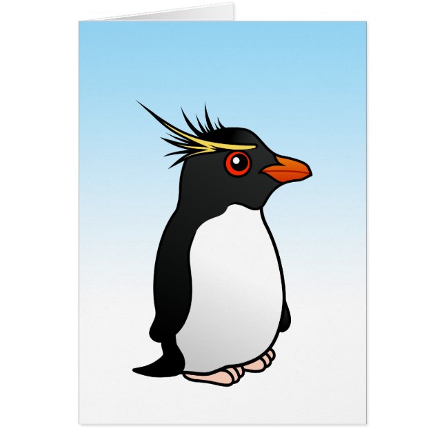 Cartão Pinguim bonito de Rockhopper (Frente)