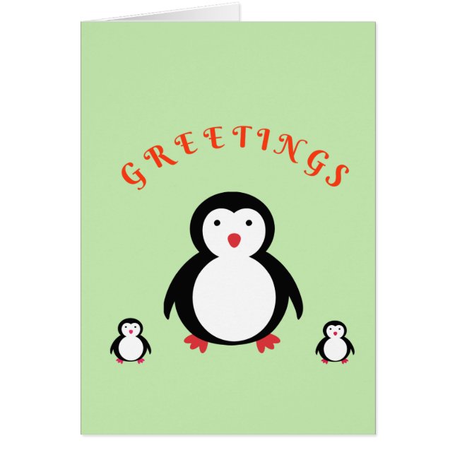 Cartão Pinguim Cujo (Frente)