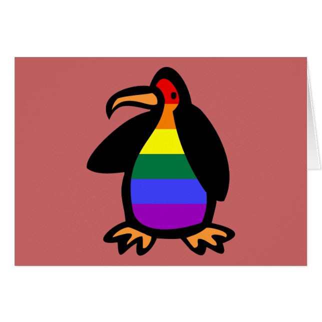 Cartão Pinguim de LGBT (Frente Horizontal)