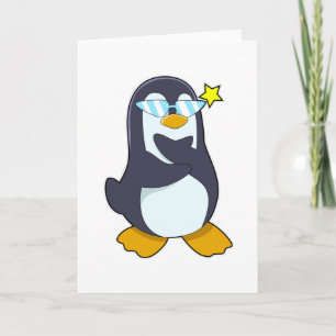 Cartão Pinguim de Óculos de Sol