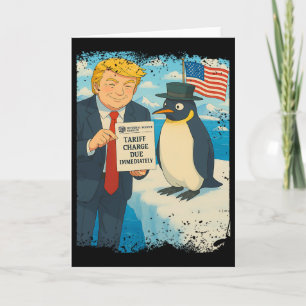 Cartão Pinguim de Tarifa Imposta por Trump Anime Política