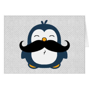 Cartão Pinguim do bigode