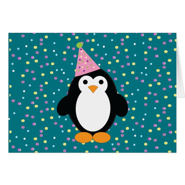 Cartão Pinguim do Partido Custa (Frente horizontal)