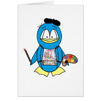Cartão Pinguim do pintor