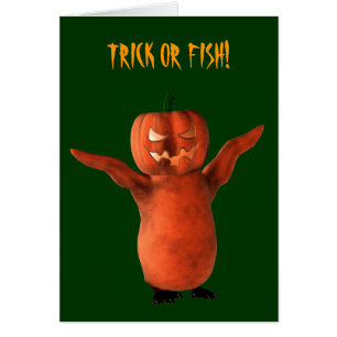 Cartão Pinguim Halloween