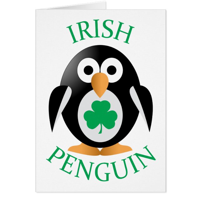 Cartão Pinguim irlandês (Frente)