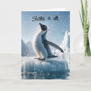 Cartão Pinguim Mais Velho No Gelo