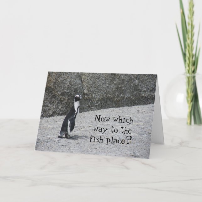 Cartão Pinguim perdido (Frente)