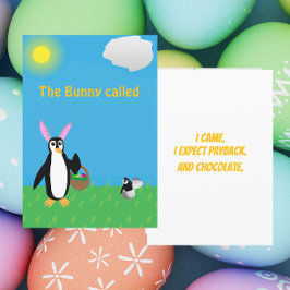 Cartão Pinguim Sassy Humor de Páscoa