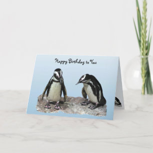 Cartão Pinguins Aniversário