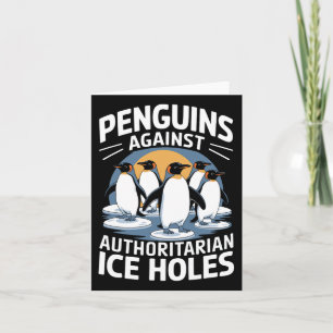 Cartão Pinguins Anti-Trump Resiste Contra Autoria I