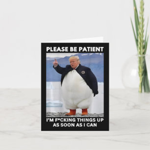 Cartão Pinguins contra Tarifas Anti-Trump