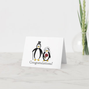 Cartão Pinguins do Aniversário do Casamento