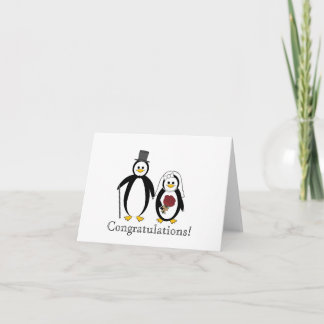 Cartão Pinguins do Aniversário do Casamento