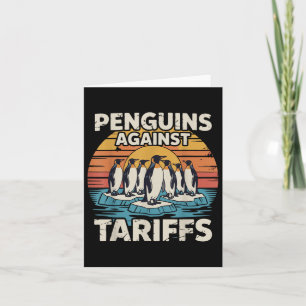 Cartão Pinguins Engraçados Contra Tarifas Anti Tarifas Pe