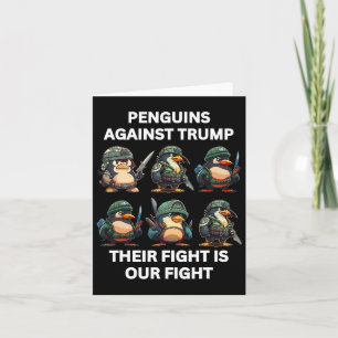 Cartão Pinguins Irritados Contra Acalmar Sua Luta É Nosso