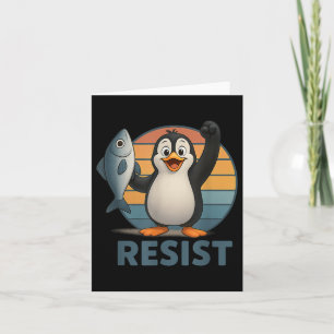 Cartão Pinguins resistentes ao ativismo pinguim protestam