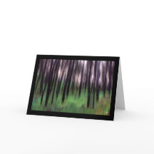 Pinheiros negros em madeira verde