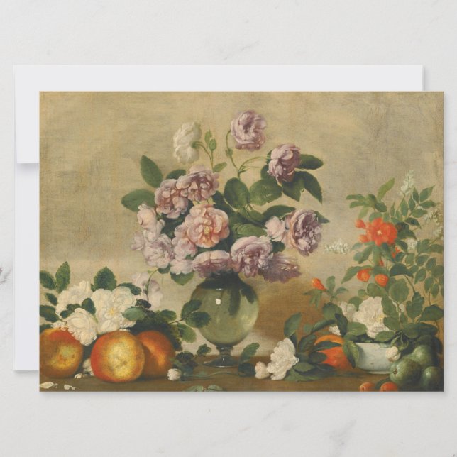 Cartão Pink and White Peony Flowers (Peonies Still Life) (Frente)