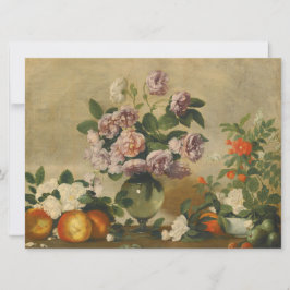 Cartão Pink and White Peony Flowers (Peonies Still Life)