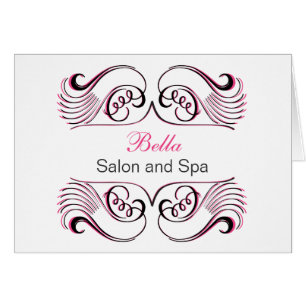 Cartão pink black & white Chic Business Thank You Cards