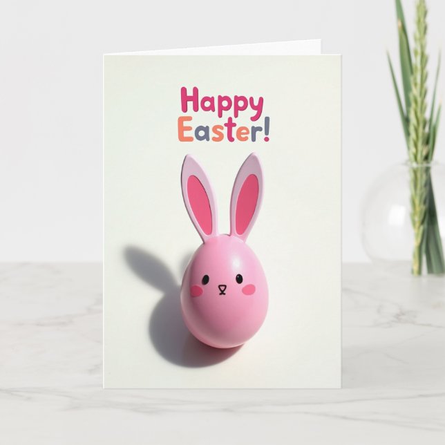 Cartão Pink Bunny Happy Season Card (Frente)