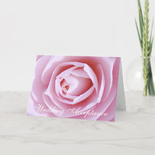 Cartão Pink Camellia Wedding Acceptance Card