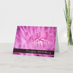 Cartão Pink Chrysanthemum Happy Birthday Card