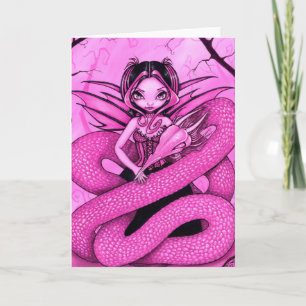 Cartão "Pink Dragon Fairy" Greeting Card