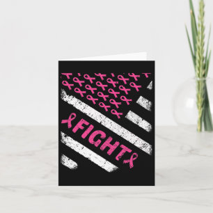 Cartão Pink Fight Support Squad Shirt Usa Sinalizador Thi