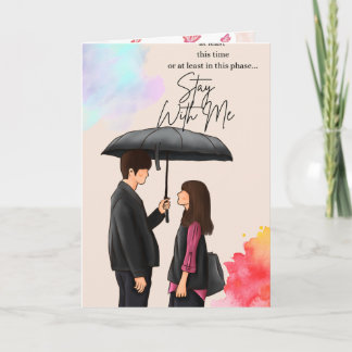 Cartão Pink Floral Butterfly Folded Greeting Card – Blank