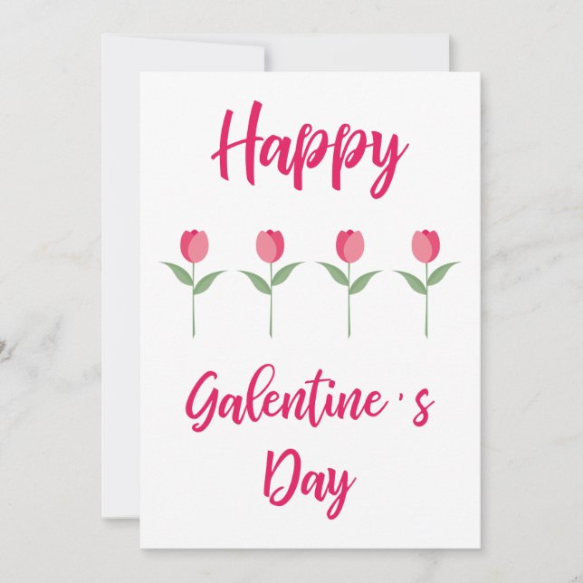 Cartão Pink Happy Galentine´s Day for Best Friend (Frente)