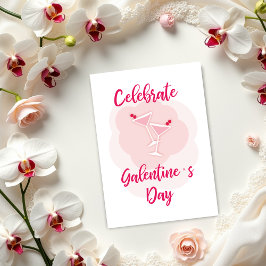 Cartão Pink Happy Galentines Day for Best Friend