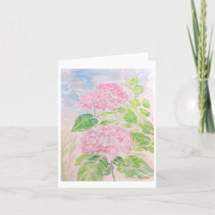 Cartão Pink hydrangea