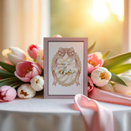 Cartão Pink Lamb of God Easter