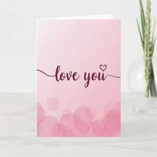 Cartão Pink Love You