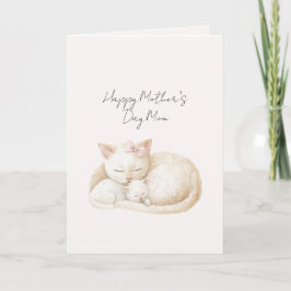 Cartão Pink Mom Mother's Day Cats
