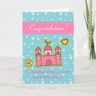 Cartão Pink Mosque Flowery Card