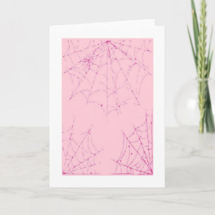 Cartão Pink Pastel Spider Web
