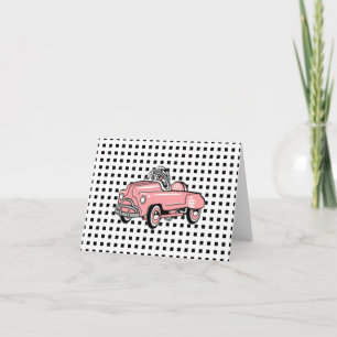 Cartão Pink Pedal Car (b. 1920, d. 1960) Greeting Card