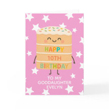 Pink Personalizado de Bolo de Corte de Feliz de 10